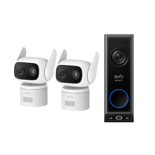 Anker eufy Überwachungskamera C31 (2er-Pack), und Türklingel mit Kamera E340