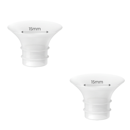 eufy 15mm-Silikon- Größeneinsätze (2er-Pack) für Tragbare Milchpumpe S2 und S2 Pro, einfach einzusetzen, bequeme und präzise Passform für bessere Saugleistung, offizielles eufy Zubehör
