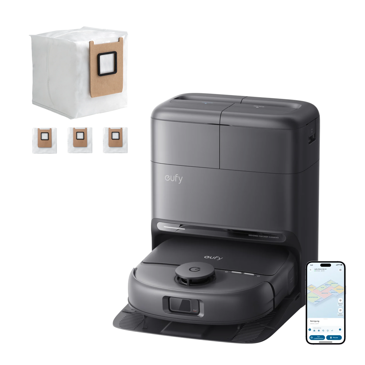 Anker eufy Saugroboter mit Wischfunktion C28 und Staubbeutel