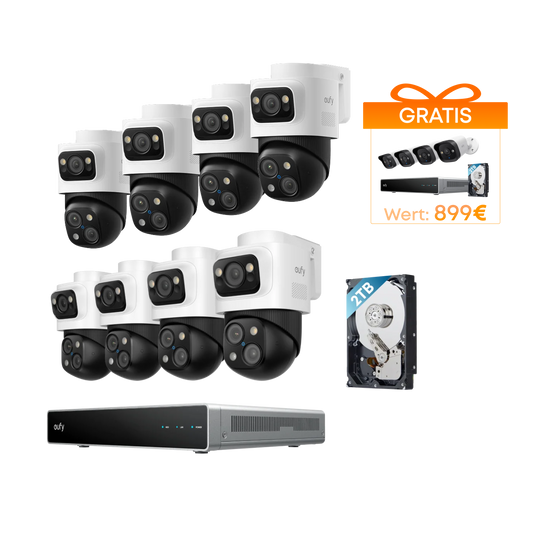 Anker eufy PoE Bullet-PTZ-Kamera S4 8-Cam kit