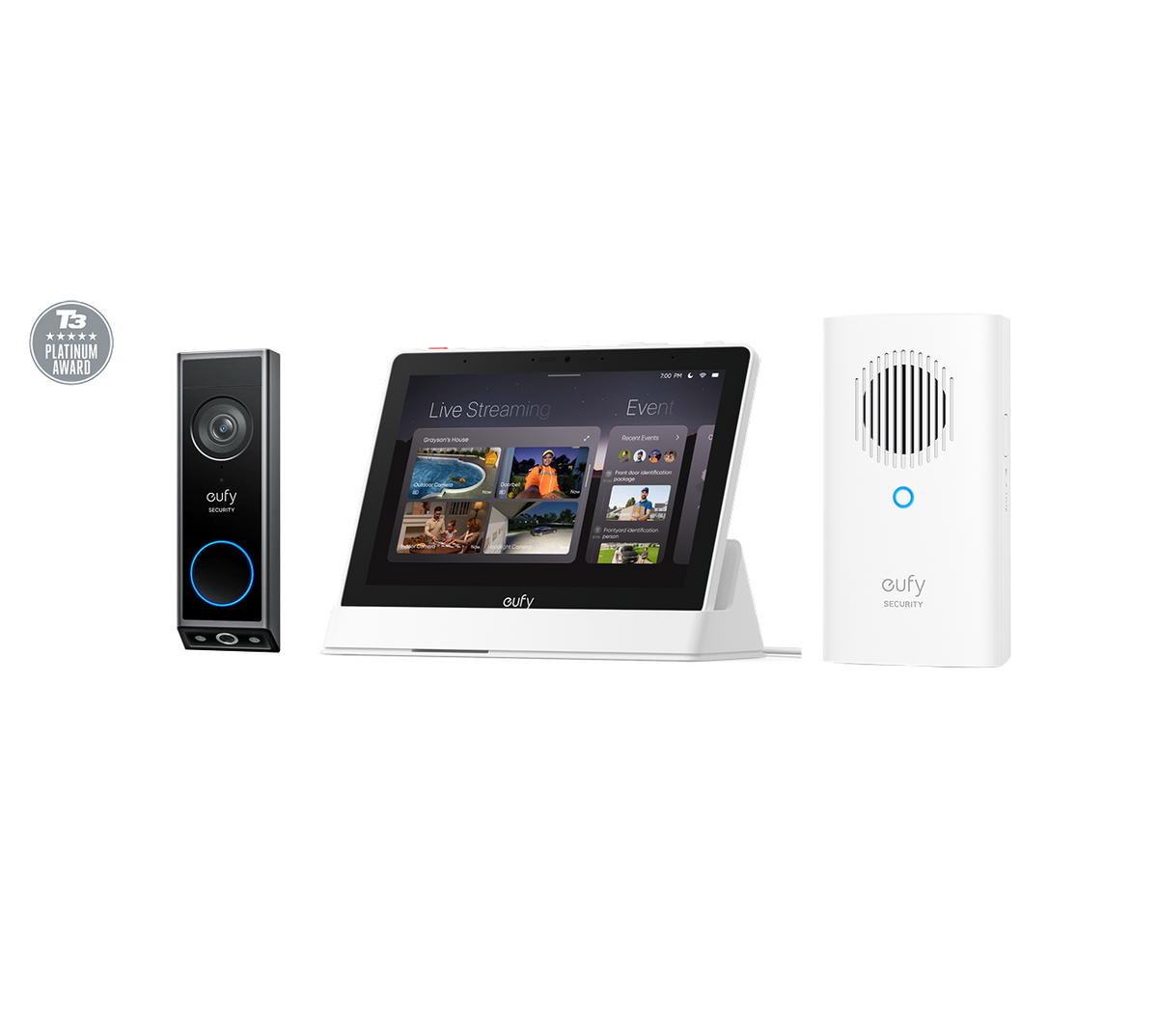 eufy Türklingel mit Kamera E340 Bundle mit Zusatzklinge & Smart Display E10