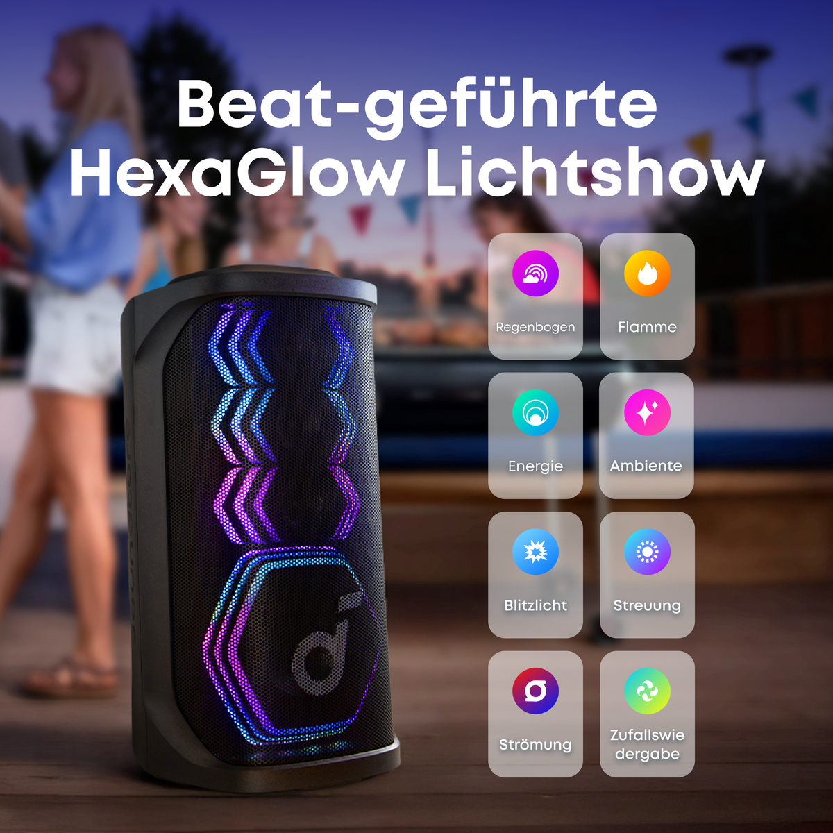 Rave 3S. | KI Karaoke Party-Lautsprecher mit 200W Sound