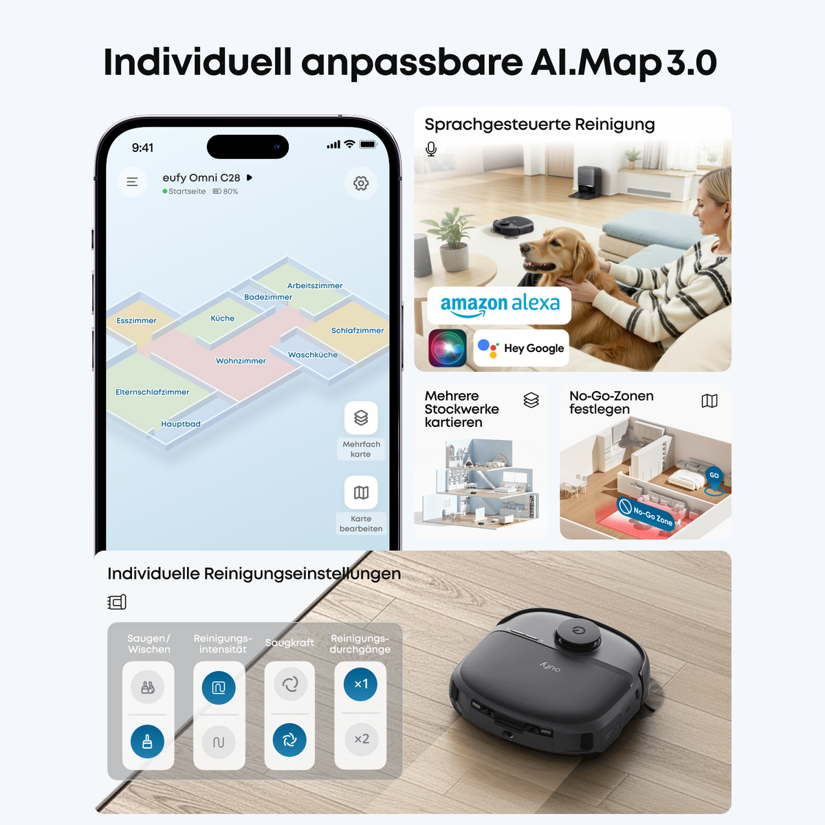 Anker eufy Saugroboter mit Wischfunktion C28