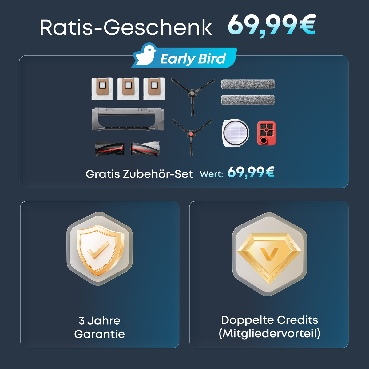 ANKER eufy Saug- und Wischroboter HydroJet E35  (Inklusive Gratis)