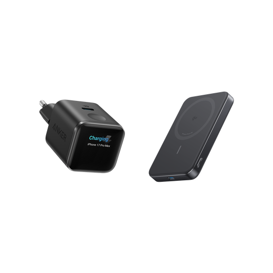 Anker Nano Ladegerät (45W, Smart Display)+Anker MagGo Powerbank (10000mAh, Slim)