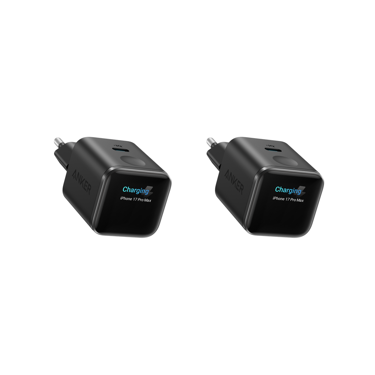 Anker Nano Ladegerät (45W, Smart Display, 2-Packung)