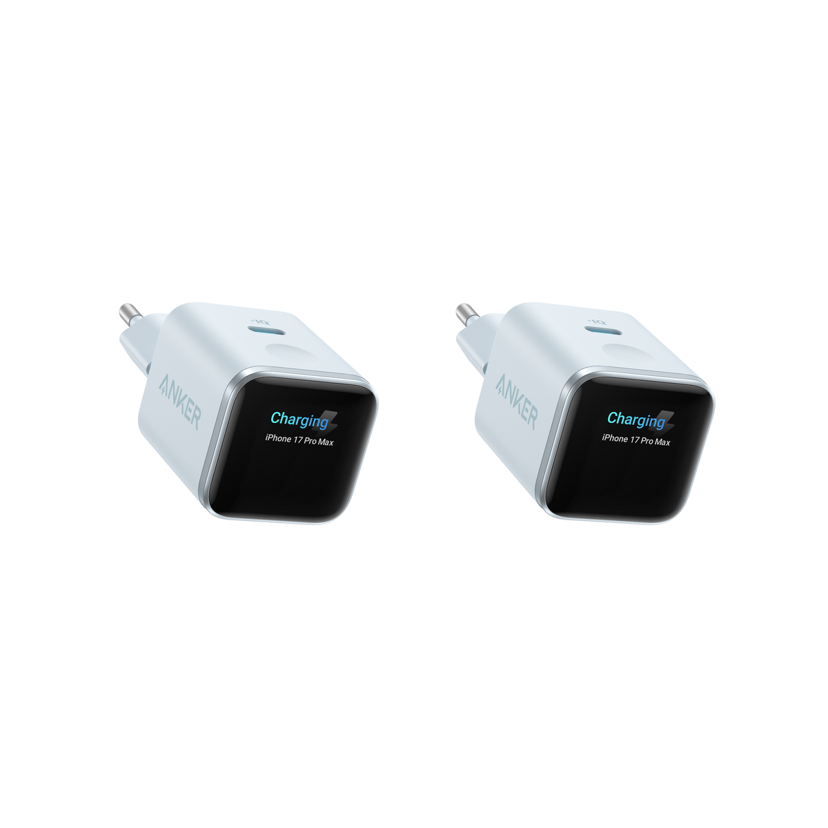 Anker Nano Ladegerät (45W, Smart Display, 2-Packung)