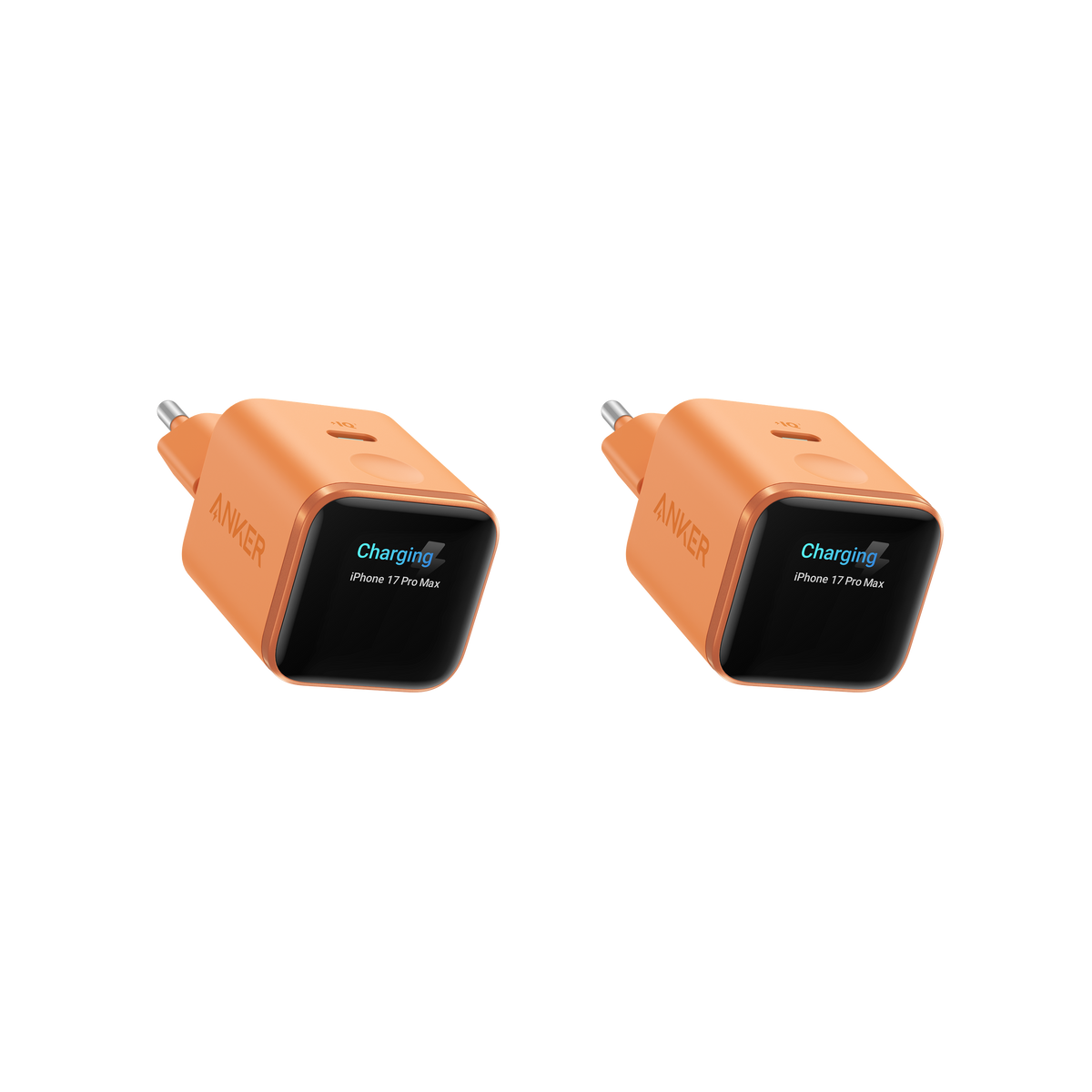Anker Nano Ladegerät (45W, Smart Display, 2-Packung)