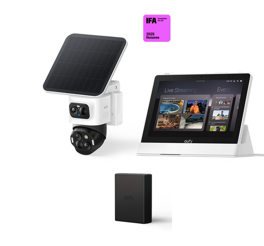 eufyCam S4, smart display E10 und Ersatzakku für eufyCam S4