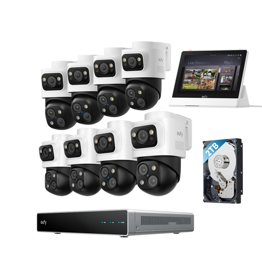 eufy PoE Bullet-PTZ-Kamera S4 8-Cam kit
