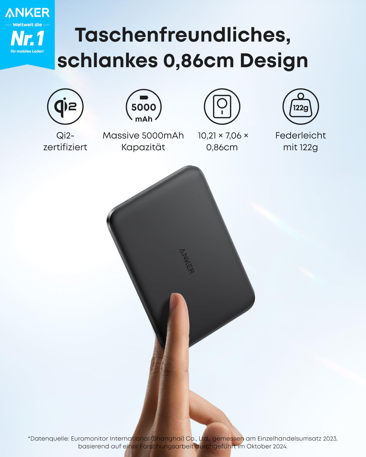 Anker MagGo Powerbank (10000mAh, Slim) + Anker Nano Powerbank (5K, Magnetisch, Slim)