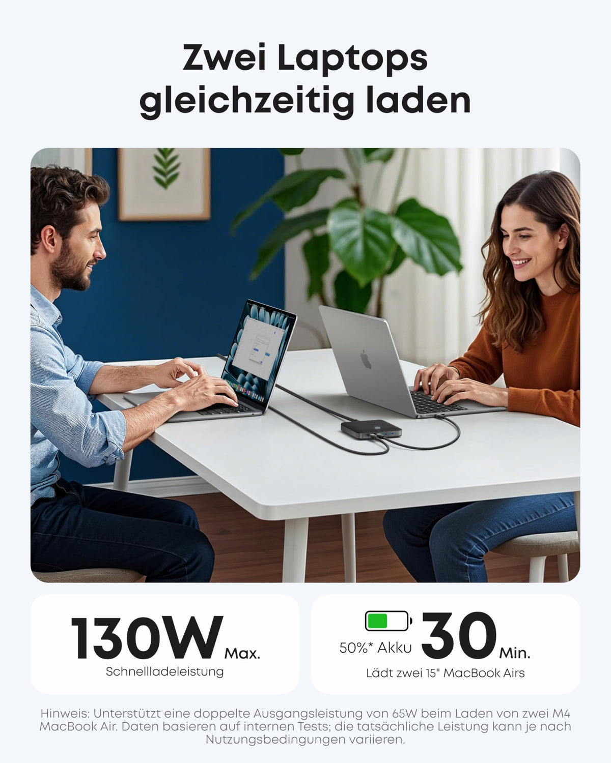 Anker Nano Powerbank (5K, Magnetisch, Slim) + Anker Nano Ladegerät (130W, 6 Ports)
