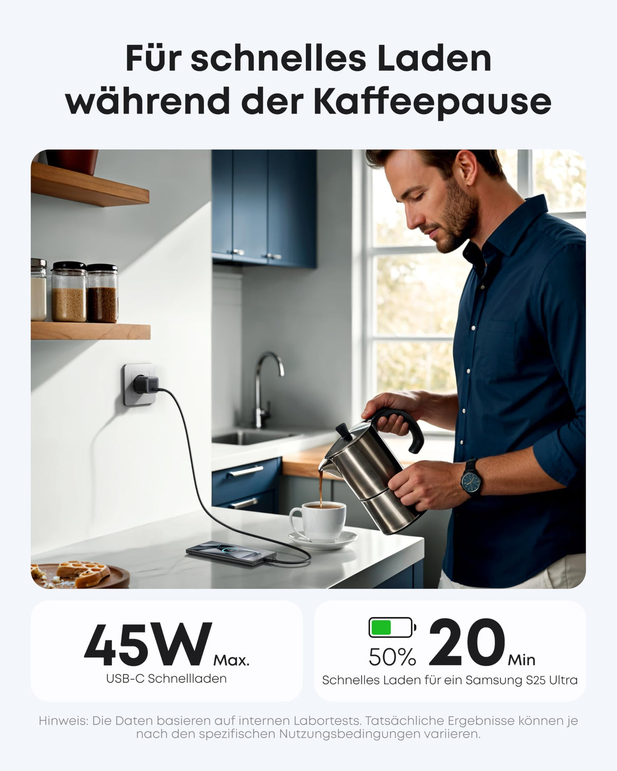 Anker Nano Ladegerät  (45W, mit 180cm USB-C Kabel)+Anker Nano Ladegerät  (45W, mit 180cm USB-C Kabel)