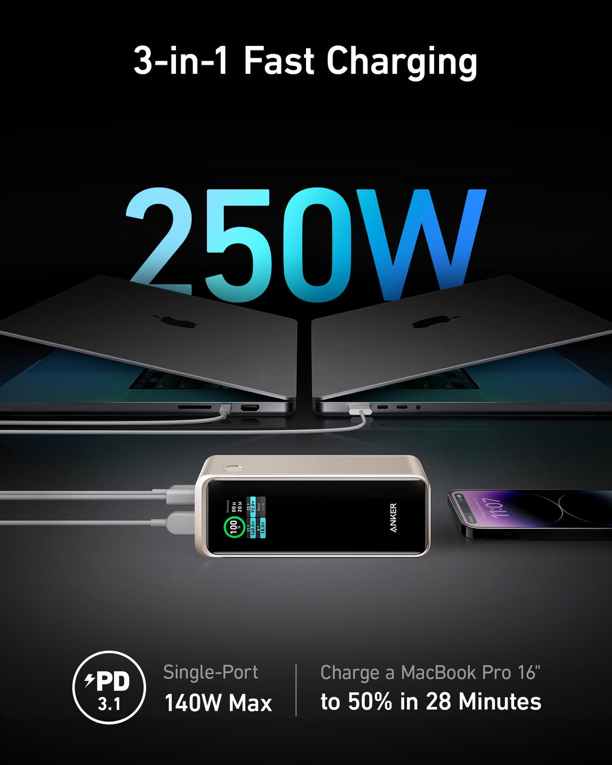 Anker Prime 27650mAh Powerbank (250W)