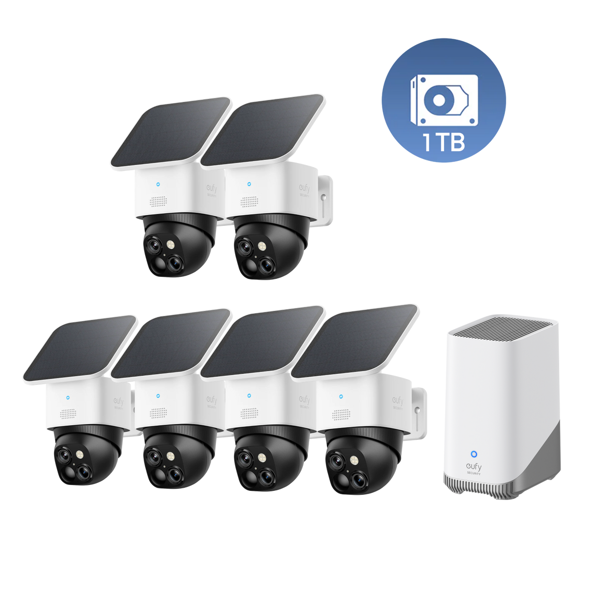 eufyCam Solo S340 (6er-Pack) mit HomeBase™ 3