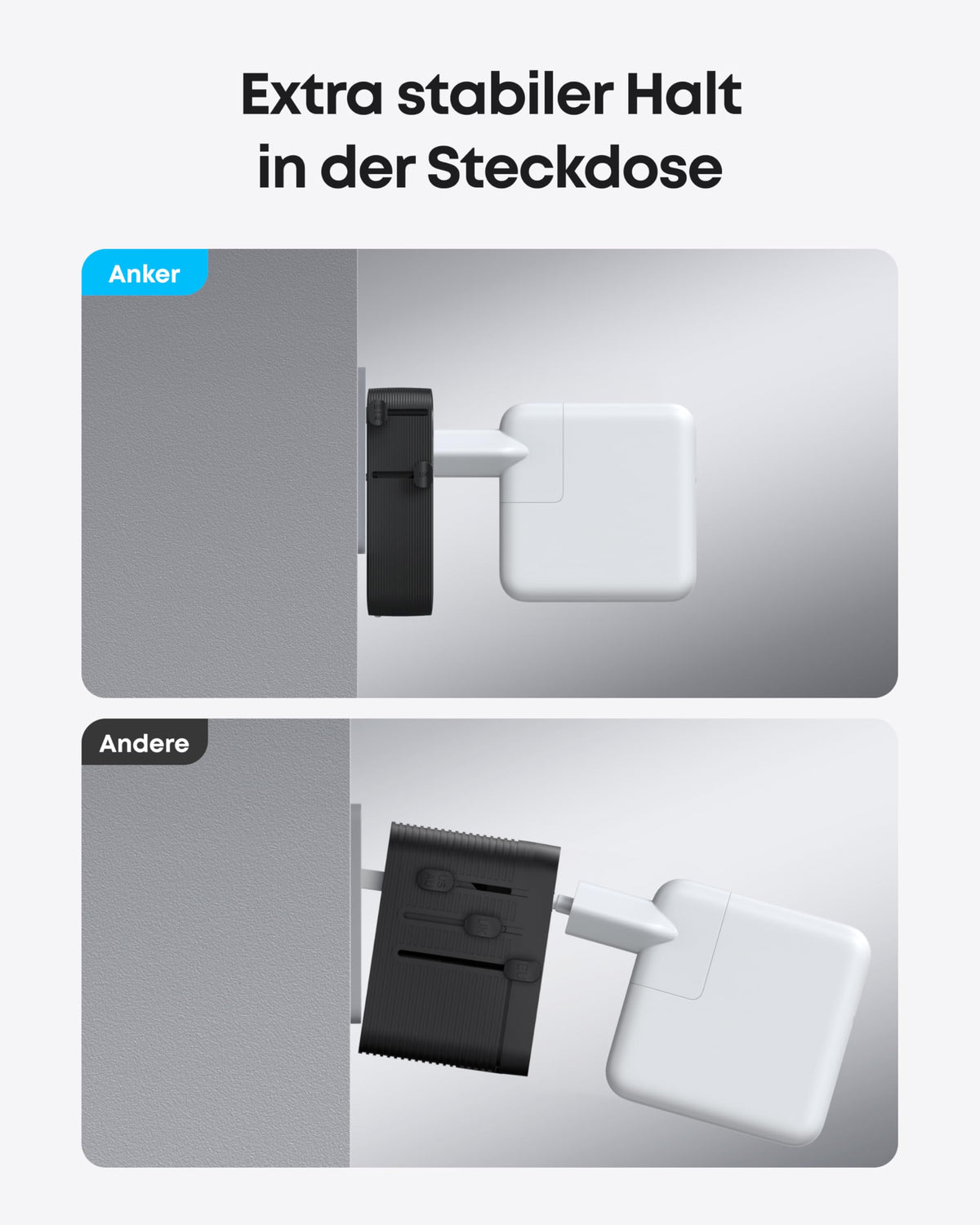 Anker Ladegerät (140W, 4-Port, PD 3.1) mit USB-C Kabel + Anker Nano Reiseadapter (5-in-1, 20W)