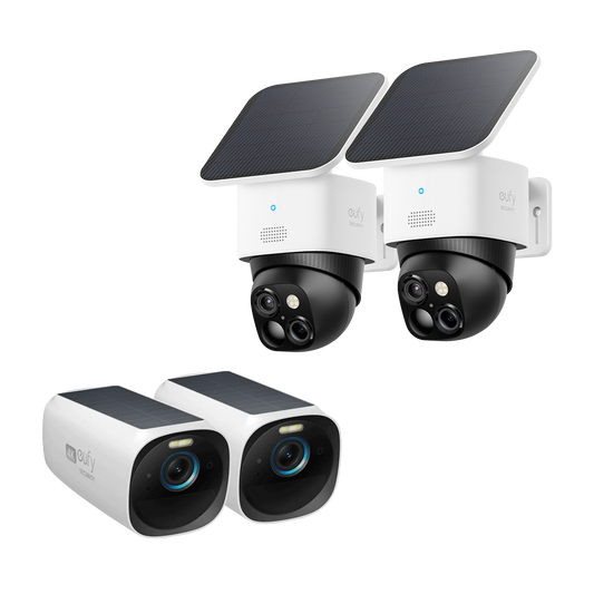 SoloCam S340 (Doppelpack) + eufyCam S330 Zusätzliche Sicherheitskamera (Doppelpack)