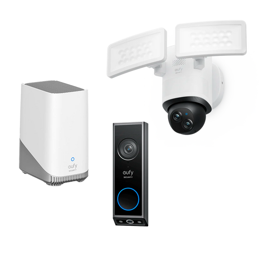 Video Doorbell E340 + Floodlight Camera E340 + Homebase™ 3