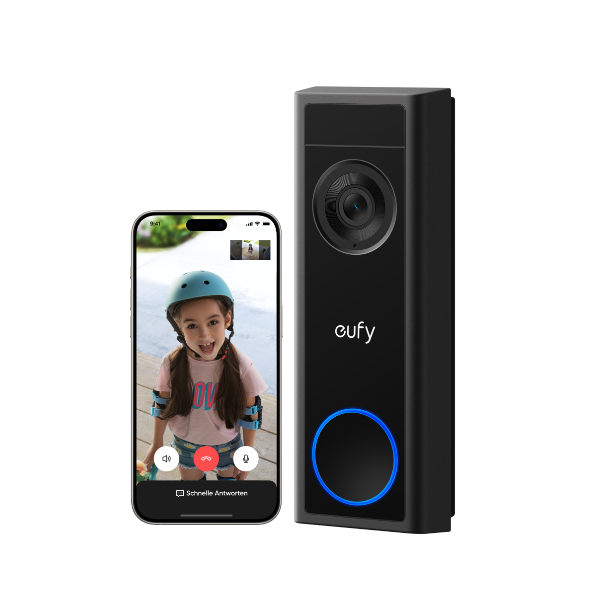 eufy Türklingel mit Kamera C31, 2K FHD und duale Stromoptionen