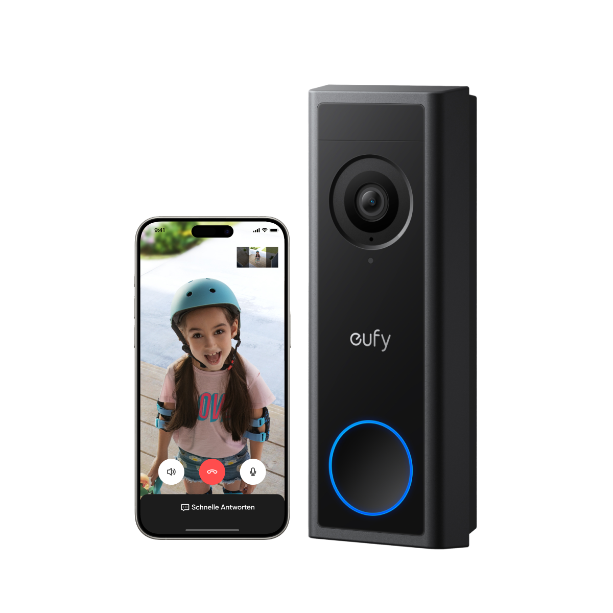 eufy Türklingel mit Kamera C30, 2K FHD und lokaler Speicher