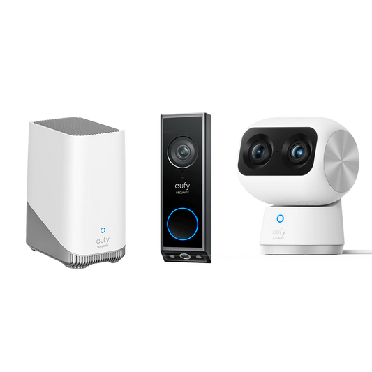 Video Doorbell E340 (Akkubetrieben) + Indoor Cam S350 + Homebase™ 3