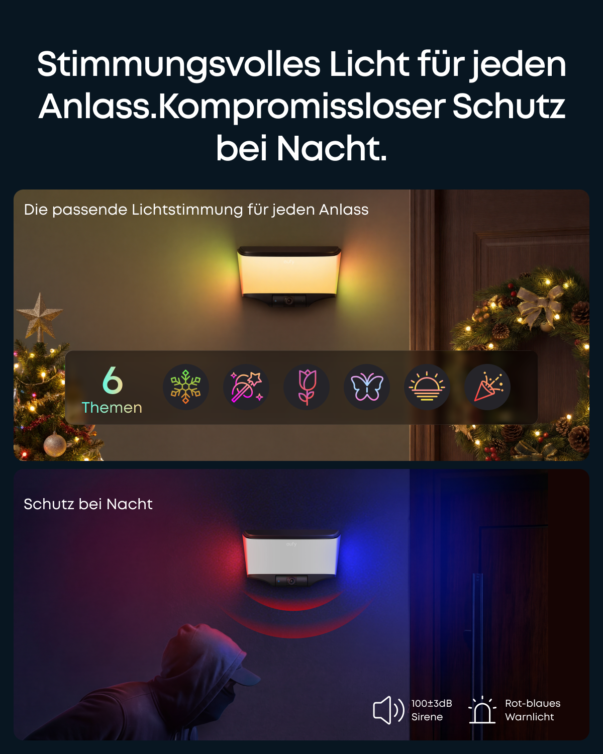 eufy Wandleuchte mit Kamera S4