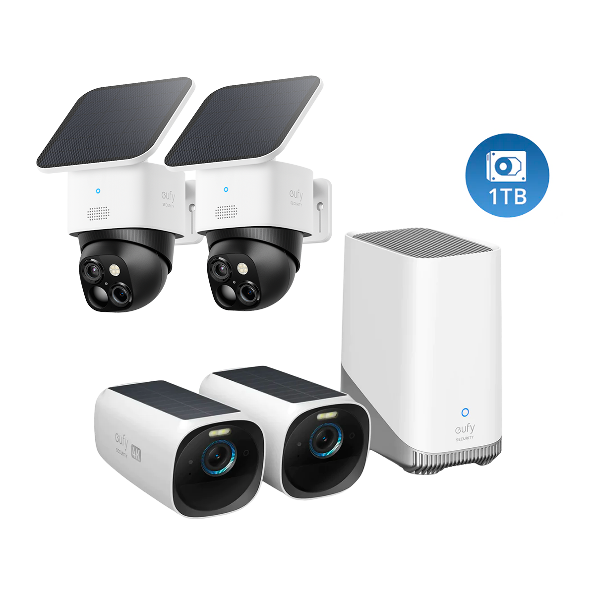 eufyCam S330 + SoloCam S340(Doppelpack) + 1TB Festplatte