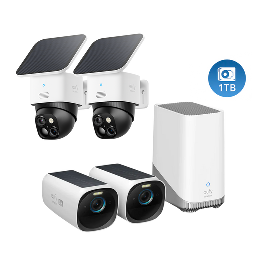 eufyCam S330 + SoloCam S340(Doppelpack) + 1TB Festplatte