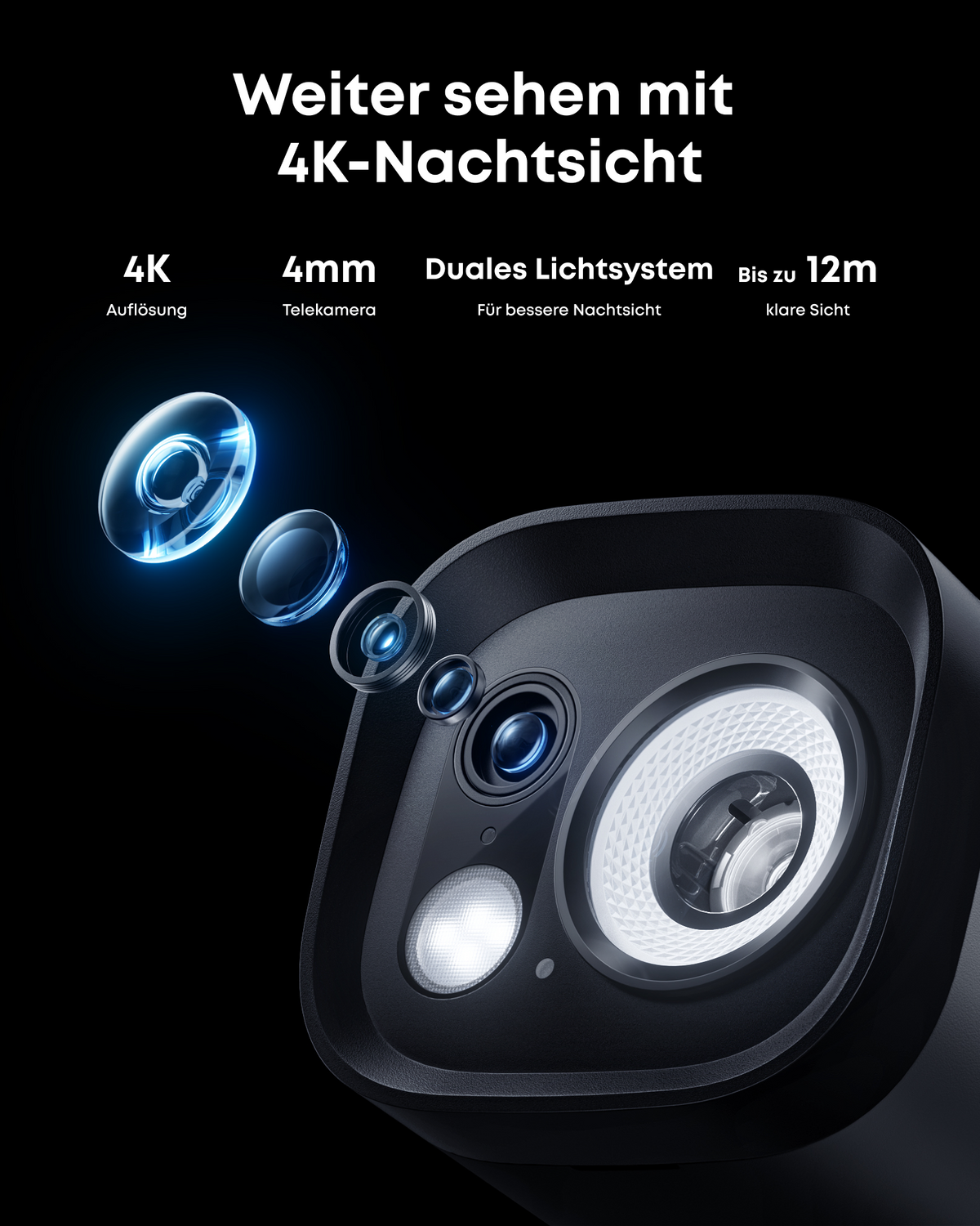 Anker eufy TrackLight Kamera S1 – Weiß