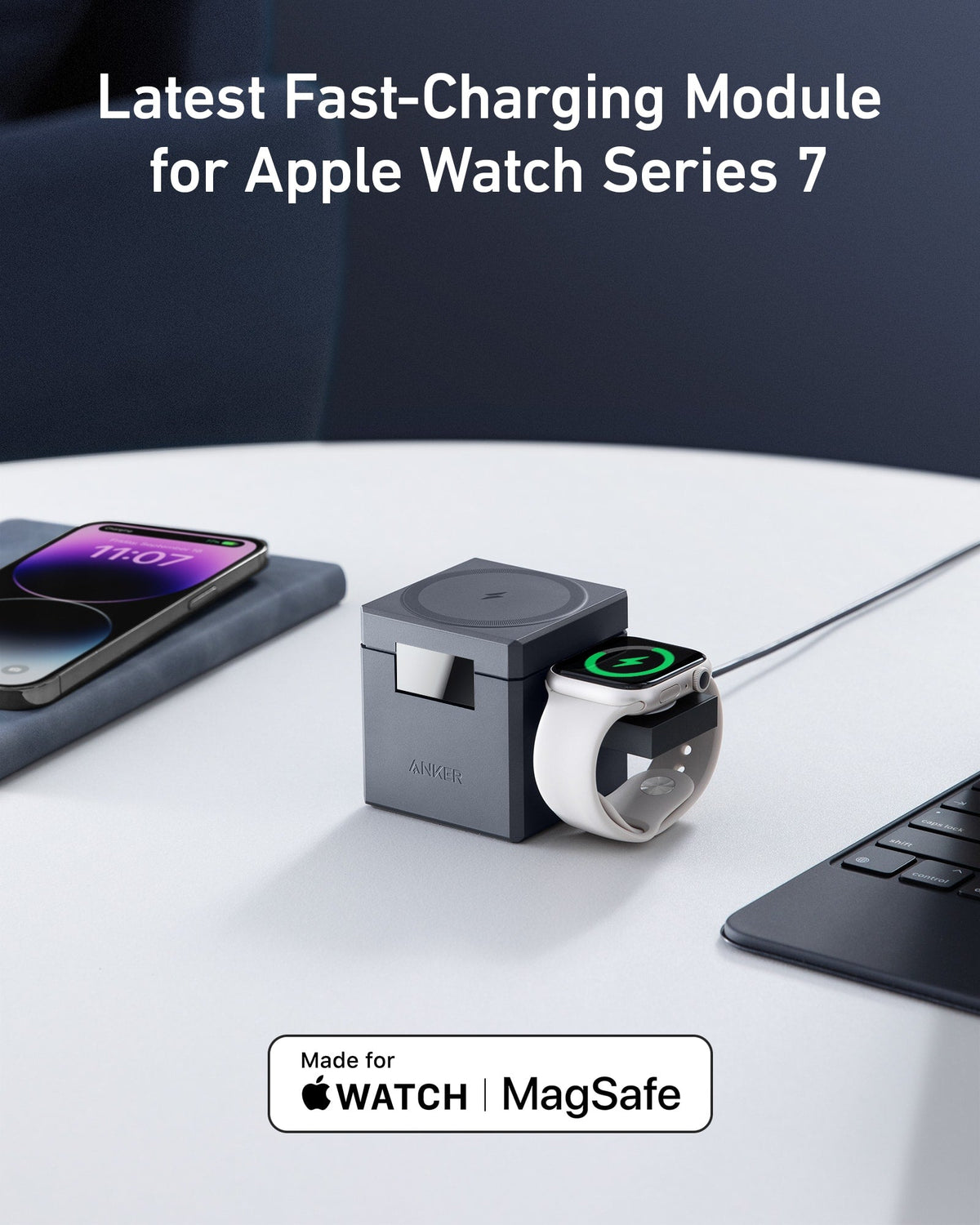 Anker 3-in-1 Ladewürfel mit MagSafe