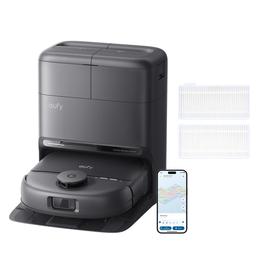 Anker eufy Saugroboter mit Wischfunktion C28 und Auffangbehälter-Filter × 2 (Stück) passend für C28