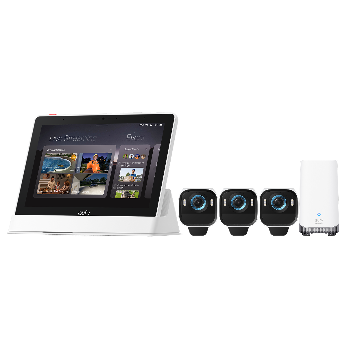 Anker eufy Smart Display und eufyCam S3 Pro 3-Kamera-Set