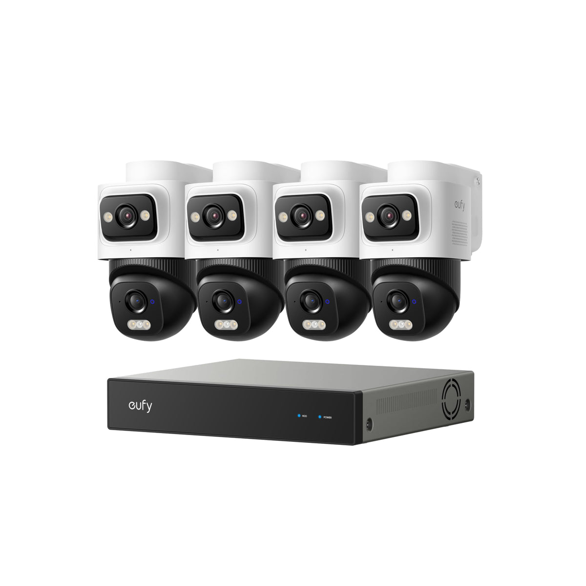 Anker eufy NVR-System E50, 4-Kamera-Set, 4K Dual Bullet-PTZ-Kamera
