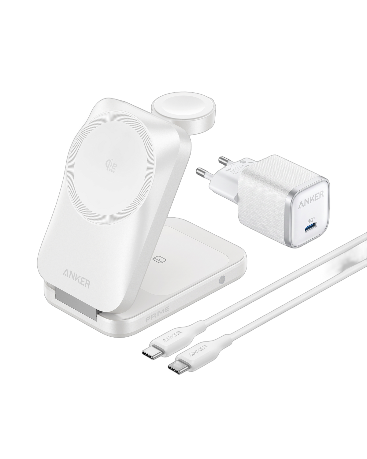 Anker Prime Kabellose Ladestation  (3-in-1, MagGo, AirCool, Faltbar)