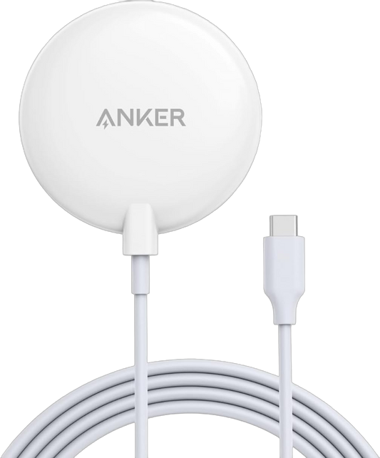 Anker Magnetisches Kabelloses Ladepad, Wireless Charger mit 1,5m USB-C Kabel, Qi-Zertifiziert für iPhone 17 Pro Max/17 Pro/17/16/15/14/13/12 Serie, (Ohne Netzteil)