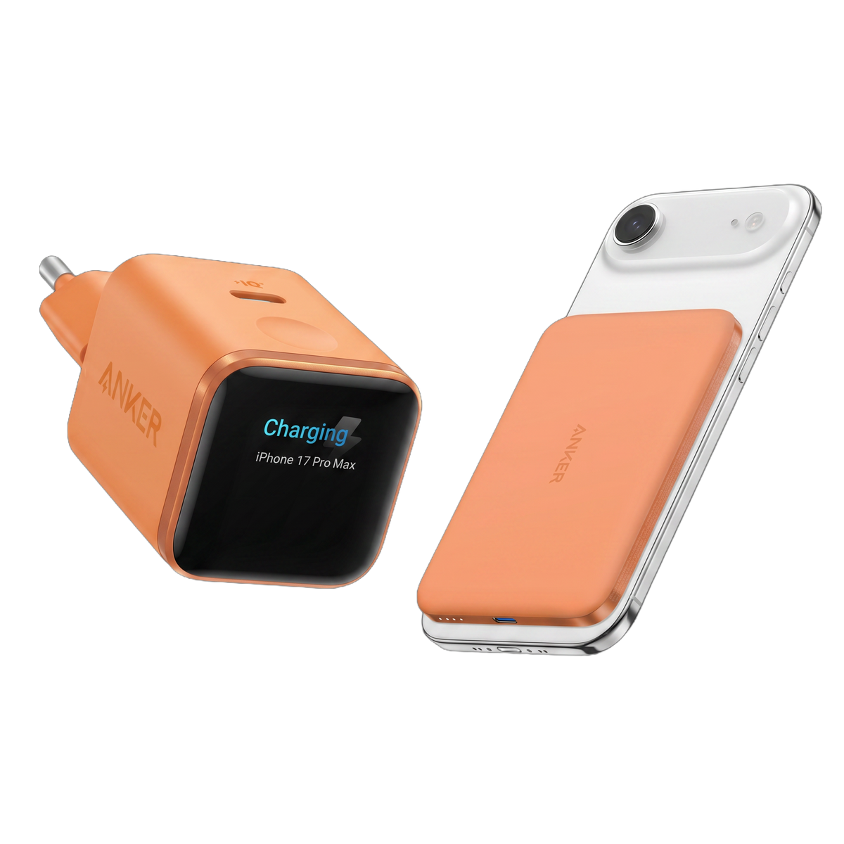 Anker Nano Ladegerät (45W, Smart Display)+Anker Nano Powerbank (5K, Magnetisch, Slim)