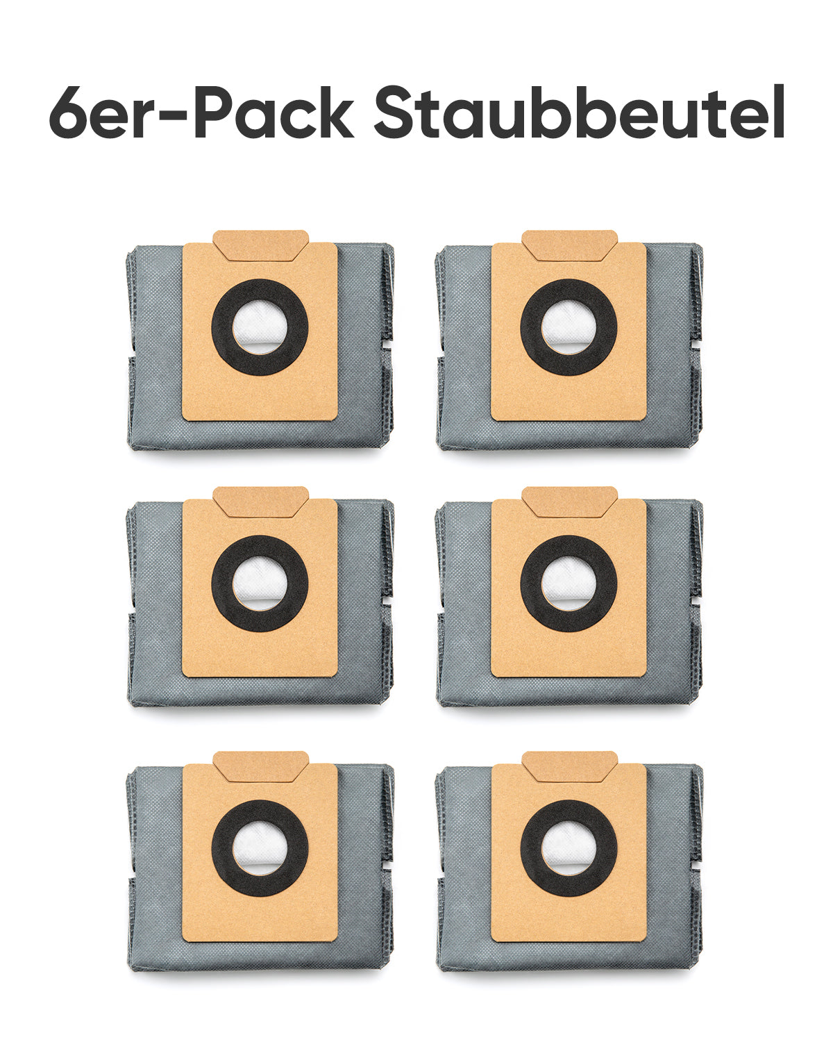 6er-Pack Großvolumige Antibakterielle und Geruchsneutralisierende Staubbeutel