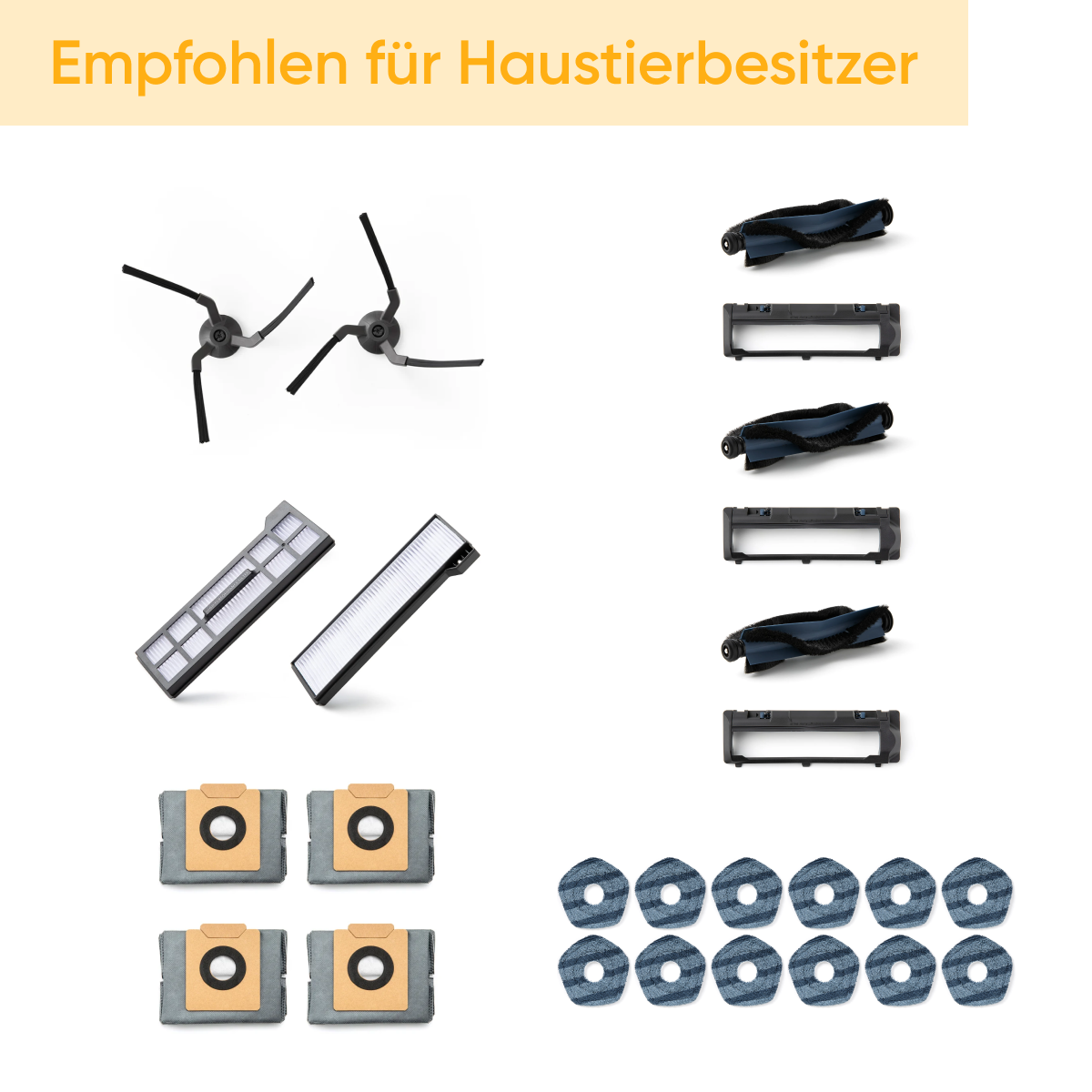 Anker eufy X10 Pro Omni Abonnementservice für Zubehör, Zubehör‑Set (empfohlen für Haustierbesitzer)